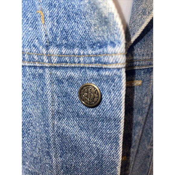Vintage Unbranded Men's Embroidered "Chicago Hope" 2 Denim Jean Jacket Large L - Picture 7 of 10